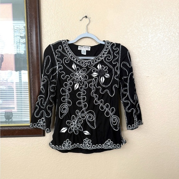 Vintage Tops - Vintage 1990S Lauren Michelle Seed Bead Top Size Medium